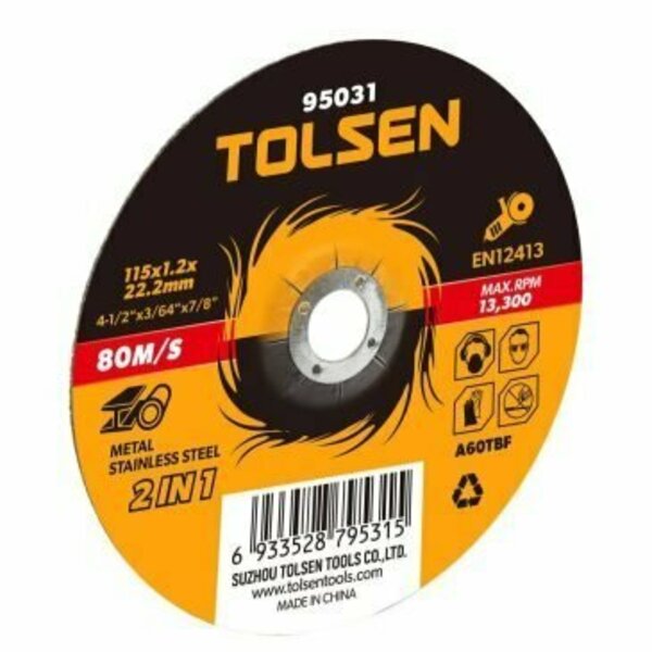 Tolsen 4.5 Depress Cut-Off Wheel 95031